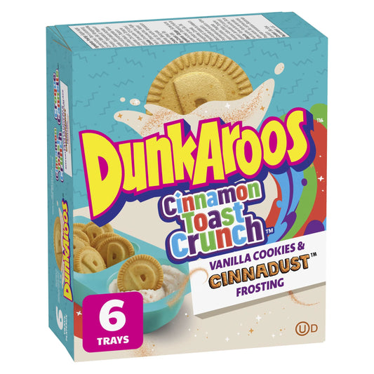 Dunkaroos Vanilla Cookies & Cinnamon Toast Crunch Frosting, 6 Trays, 168 g