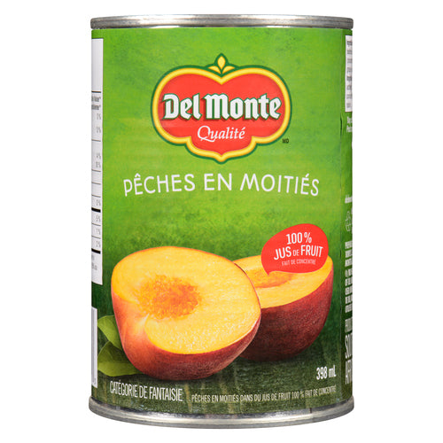 Del Monte Peach Halves in Juice from Concentrate, 398 mL