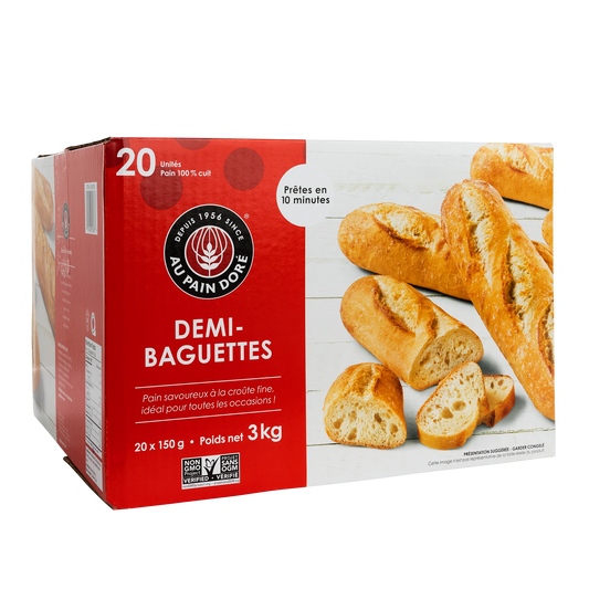 Au Pain Doré Frozen Demi-Baguettes, 3 kg