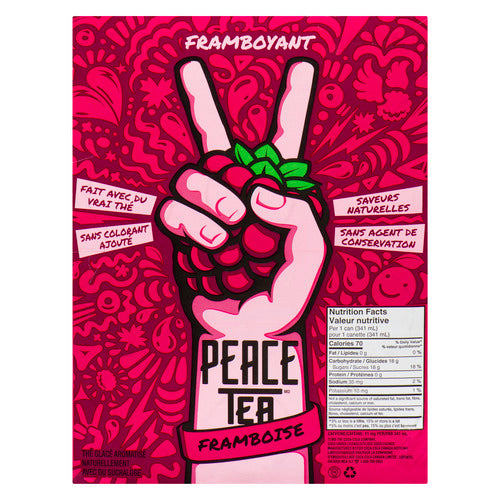 Peace Tea Razzleberry Iced Tea, 12 × 341 mL
