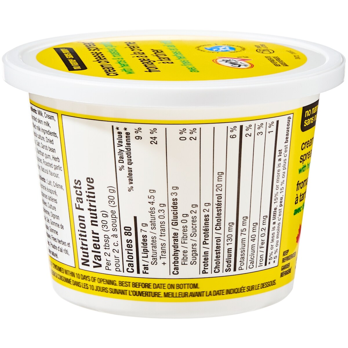 No Name Herb & Garlic Cream Cheese Spread, 340 g