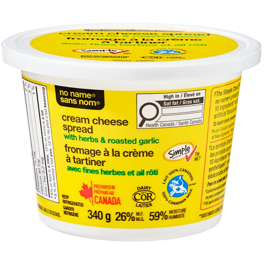 No Name Herb & Garlic Cream Cheese Spread, 340 g