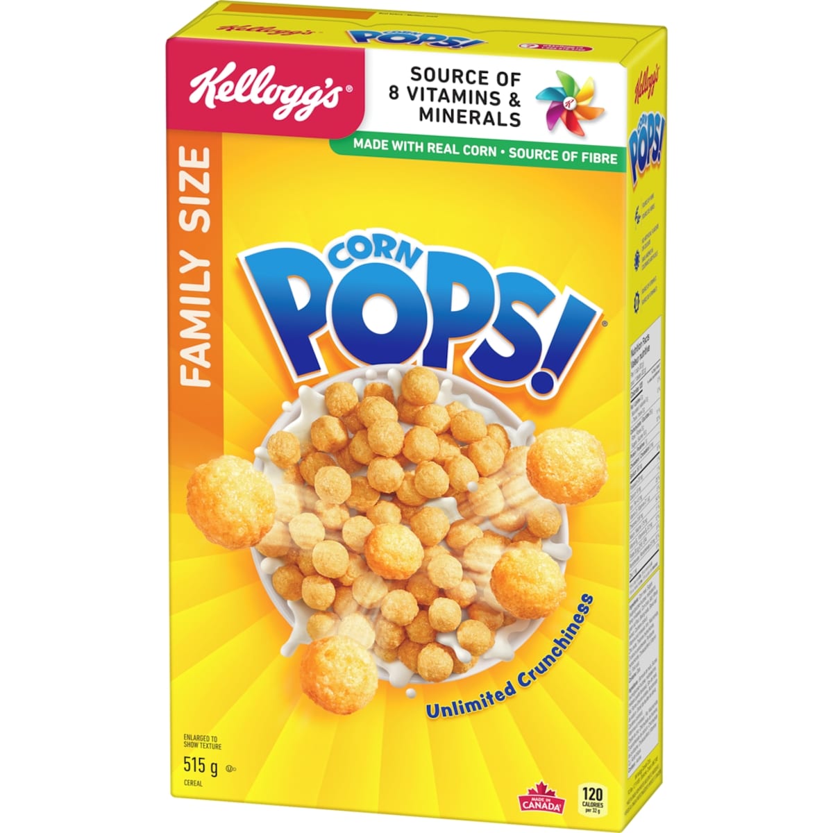 Kelloggs Corn Pops Cereal, Family Size, 515 g