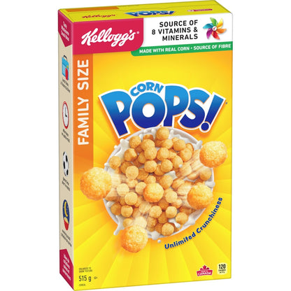 Kelloggs Corn Pops Cereal, Family Size, 515 g