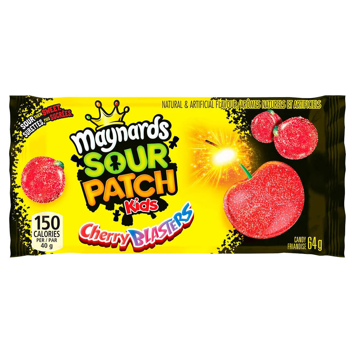 Maynards Sour Patch Kids Cherry Blasters Gummies, 18 × 64 g