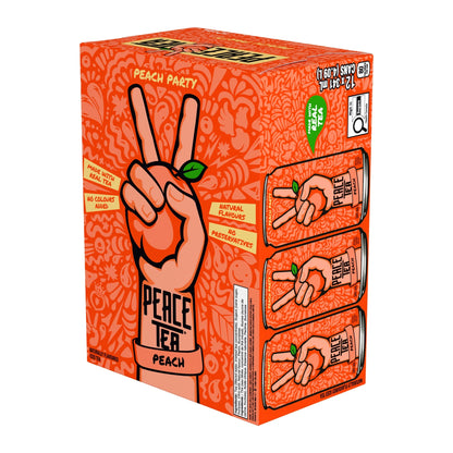 Peace Tea Peach Party Iced Tea Cans, 12 × 341 mL