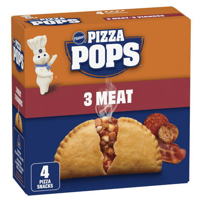 Pillsbury Pizza Pops Three Meat Frozen Pizza Snacks, 380 g