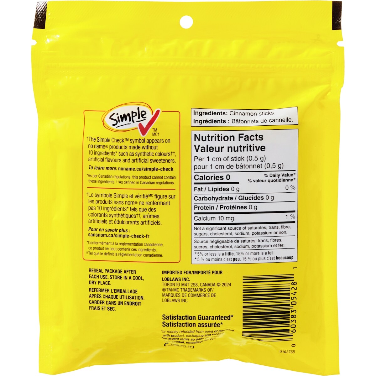 No Name Cinnamon Sticks, 100 g