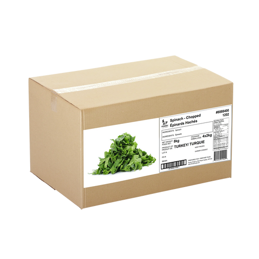 Fennec Frozen Chopped Spinach, 4 × 2 kg