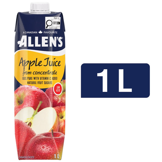 Allen's Pure Apple Juice Low Acid, 1 L