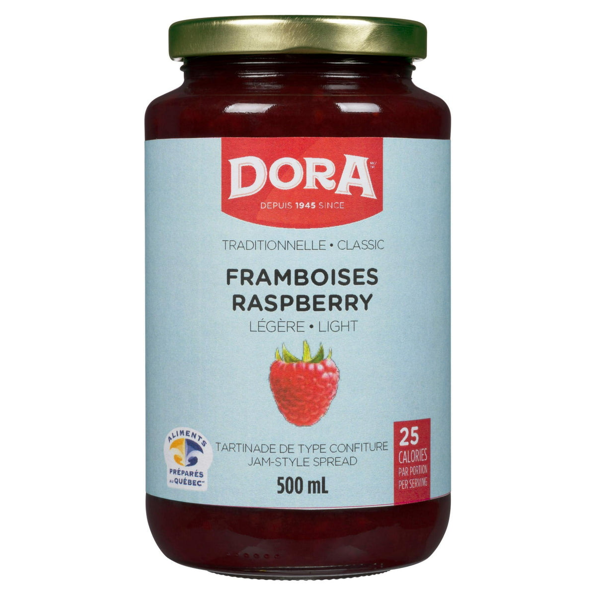 Dora Raspberry Traditional Light Spread, 500 mL