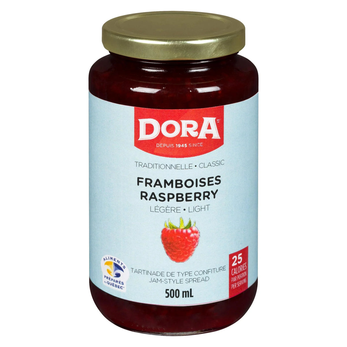 Dora Raspberry Traditional Light Spread, 500 mL
