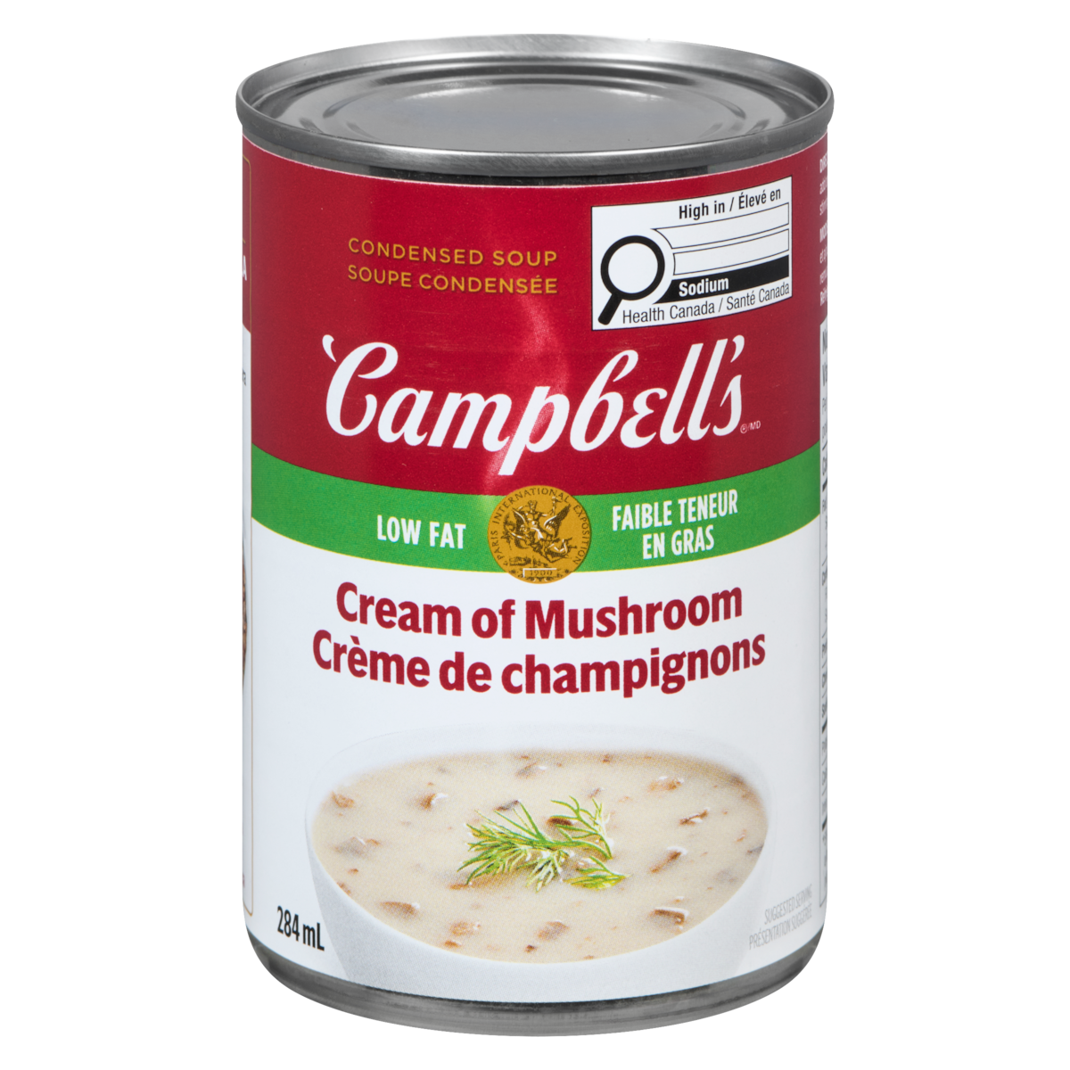Campbell's Cream Of Mushroom Soup, Low Fat, 284 mL