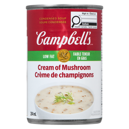 Campbell's Cream Of Mushroom Soup, Low Fat, 284 mL