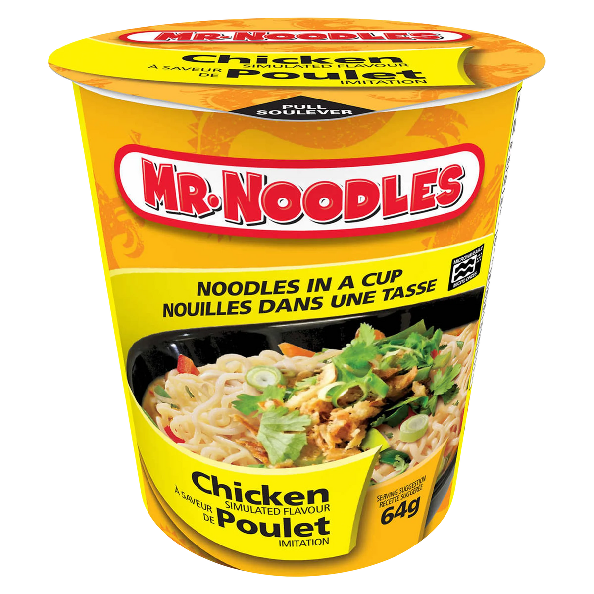 Mr. Noodles Chicken Flavour Instant Noodle Cups, 12 × 64 g