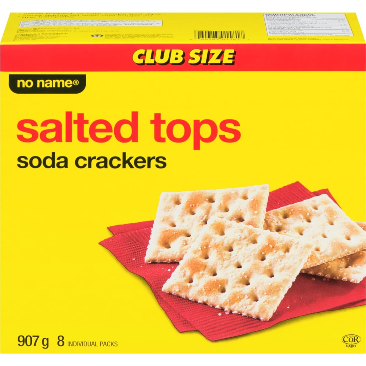 No Name Salted Tops Soda Crackers, 907 g