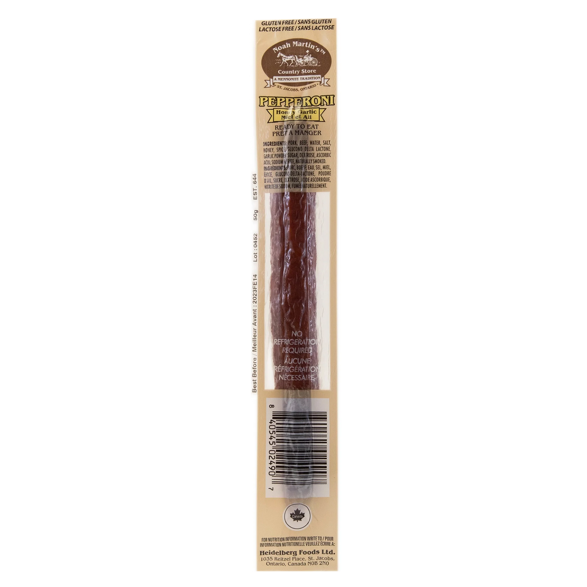 Noah Martin Honey Garlic Pepperoni, 25 × 50 g