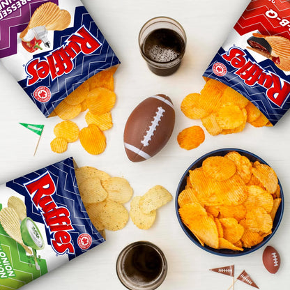 Ruffles Spicy All Dressed Flavoured Potato Chips, 180 g