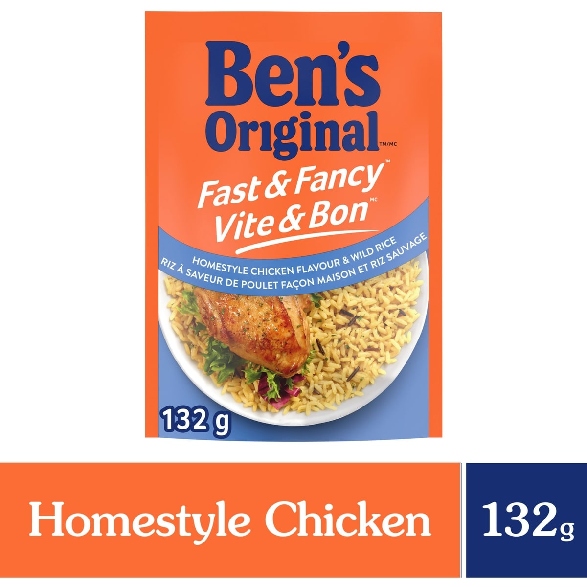 Ben's Original Fast & Fancy Homestyle Chicken Flavour & Wild Rice, 132 g