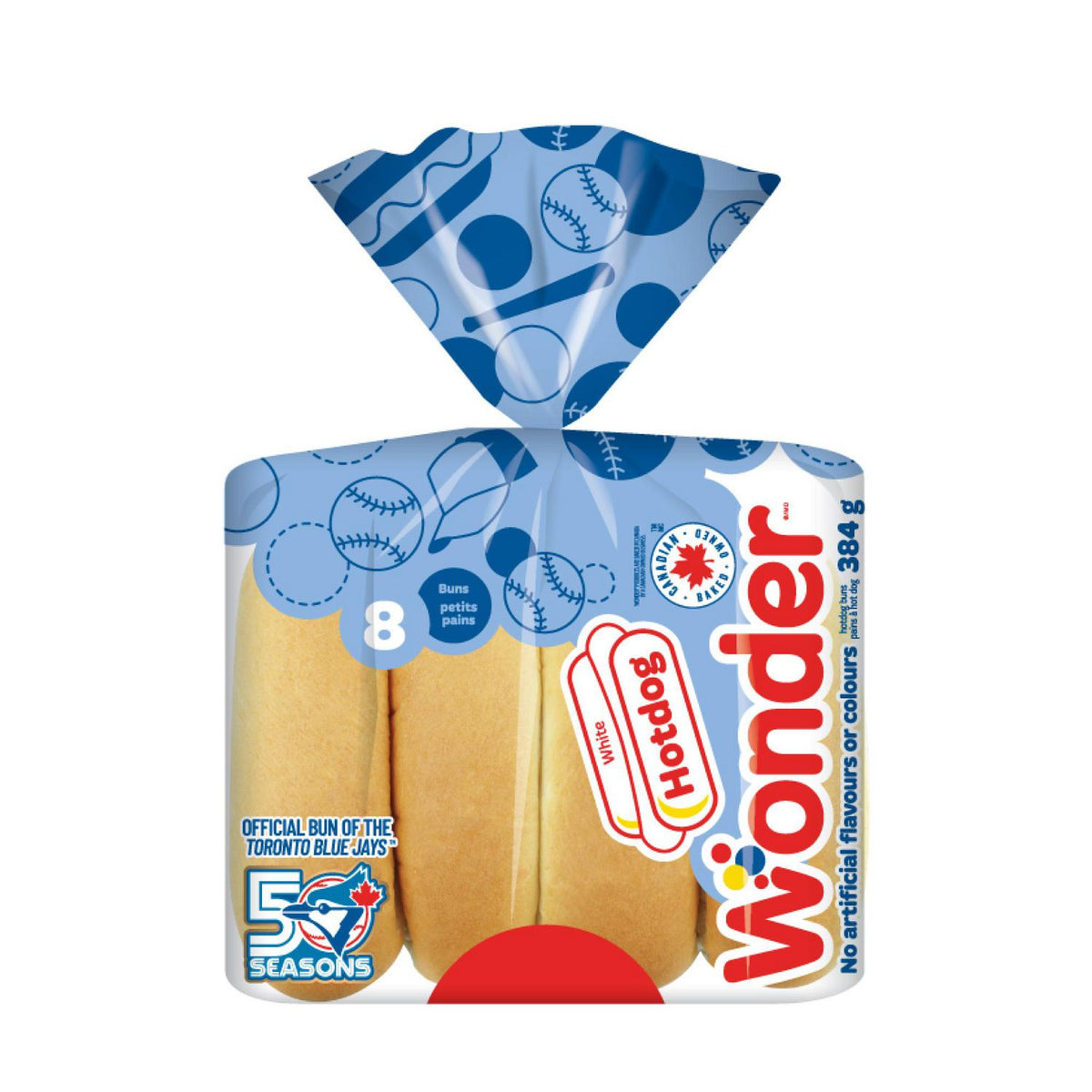 Wonder White Hot Dog Buns, 8 Count, 384 g