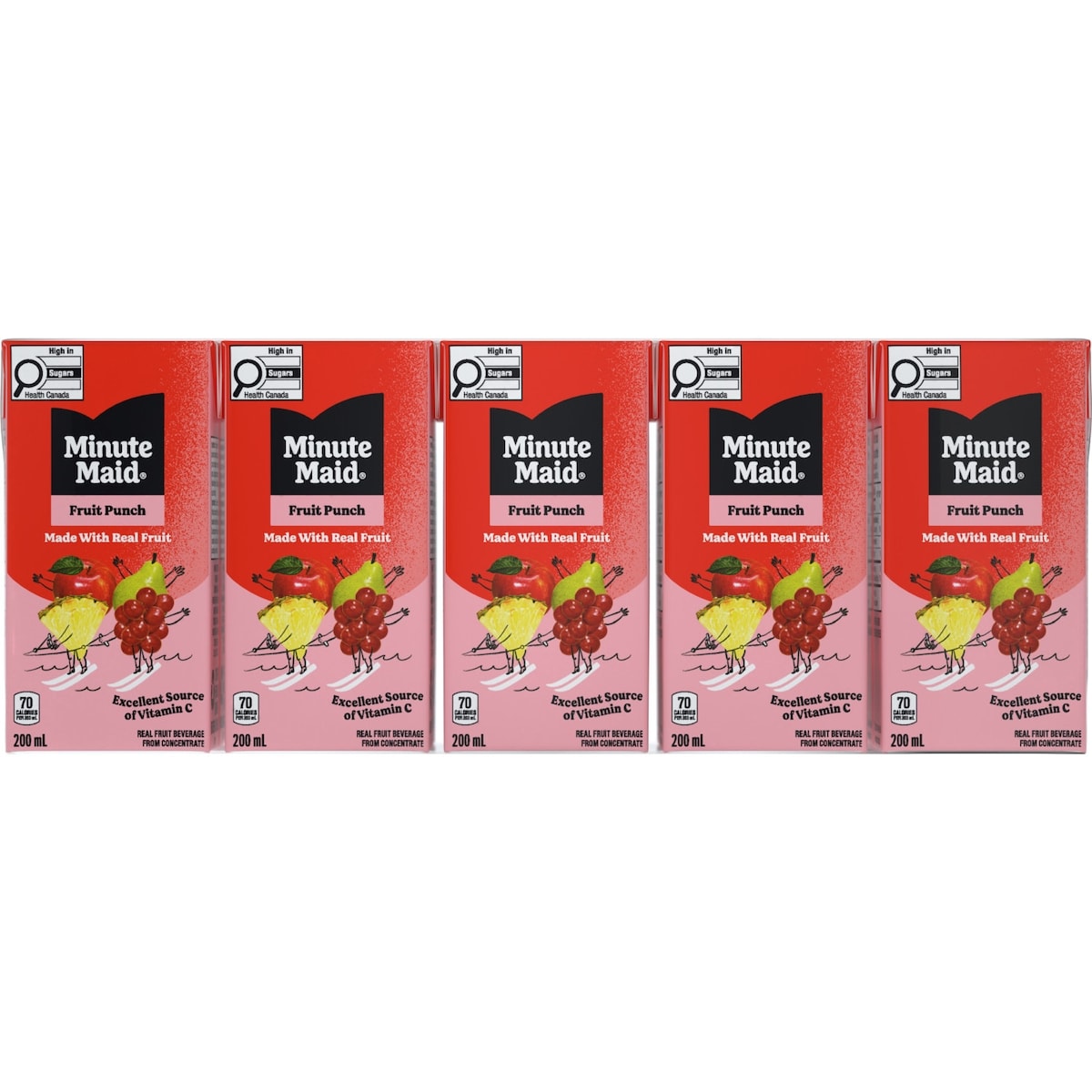 Minute Maid Fruit Punch Juice Cocktail Cartons, 10 × 200 mL