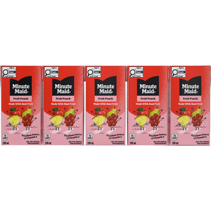 Minute Maid Fruit Punch Juice Cocktail Cartons, 10 × 200 mL