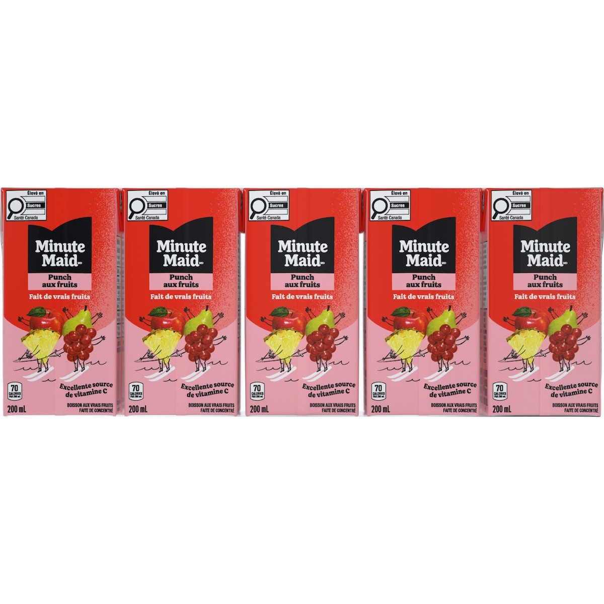 Minute Maid Fruit Punch Juice Cocktail Cartons, 10 × 200 mL