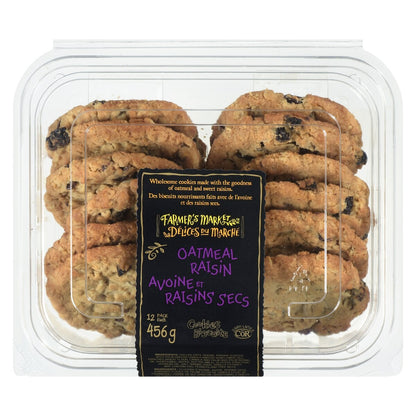Farmer's Market Oatmeal Raisin Cookies, 12 count, 456 g