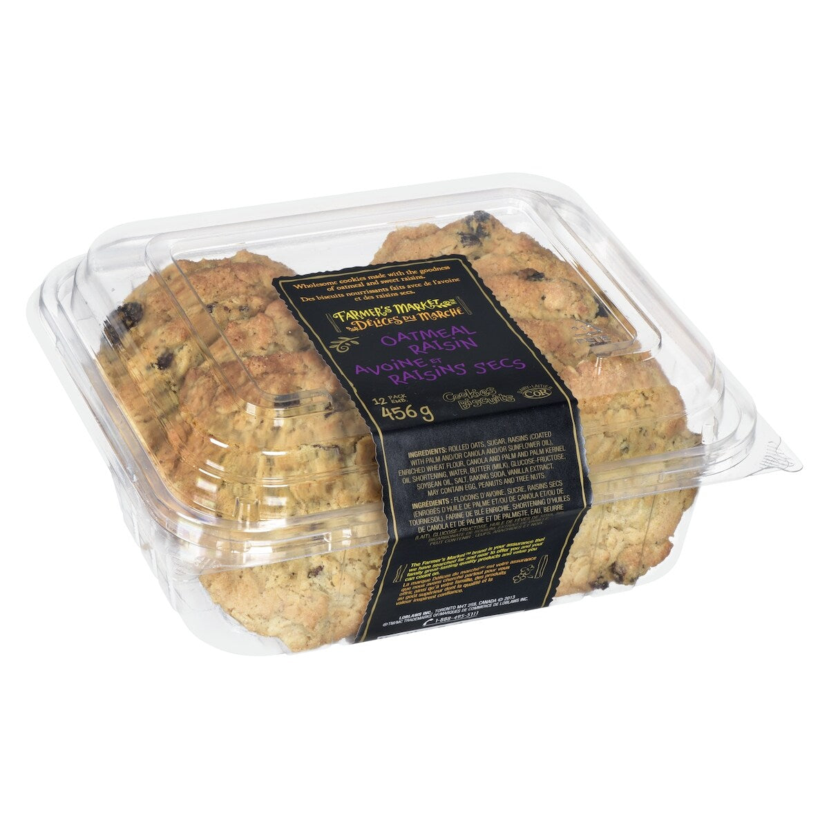Farmer's Market Oatmeal Raisin Cookies, 12 count, 456 g