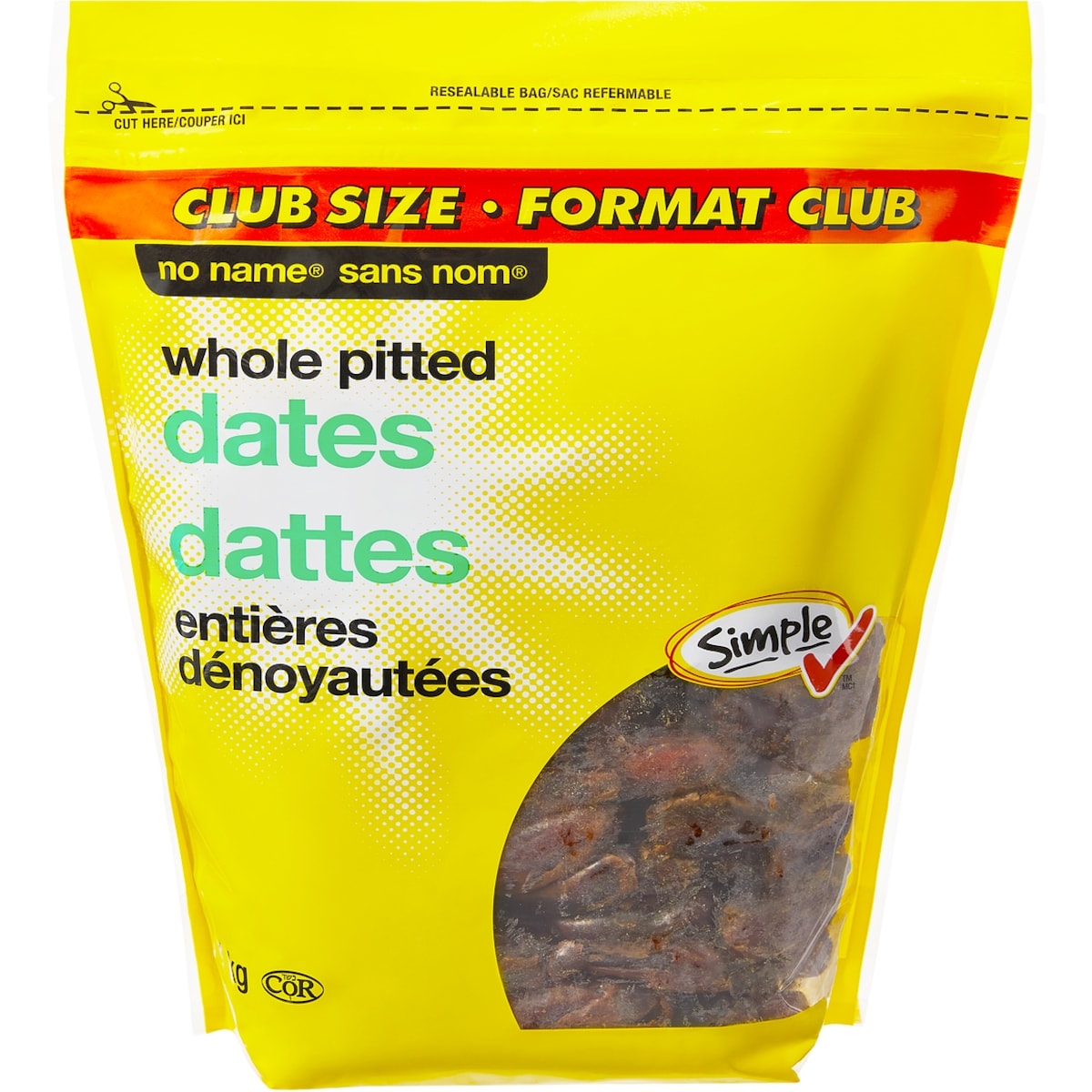 No Name Whole Pitted Dates, 1 kg