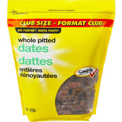 No Name Whole Pitted Dates, 1 kg