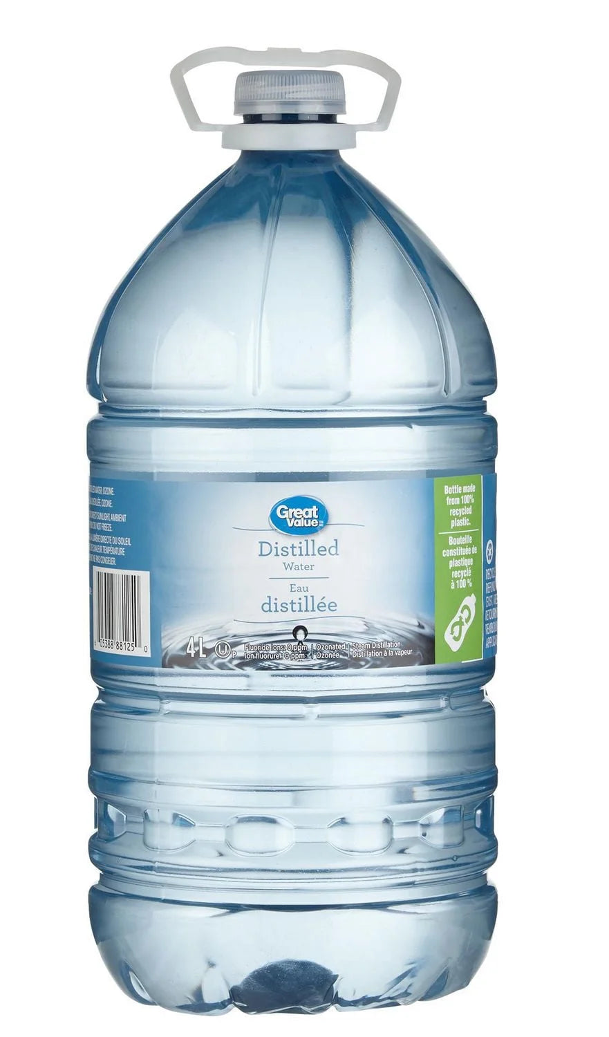 Great Value Distilled Water, 4 L