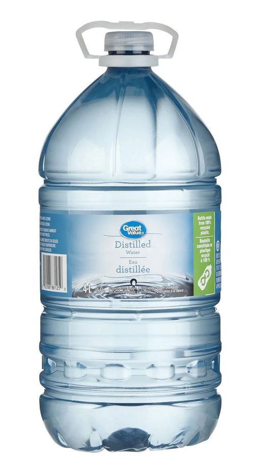 Great Value Distilled Water, 4 L