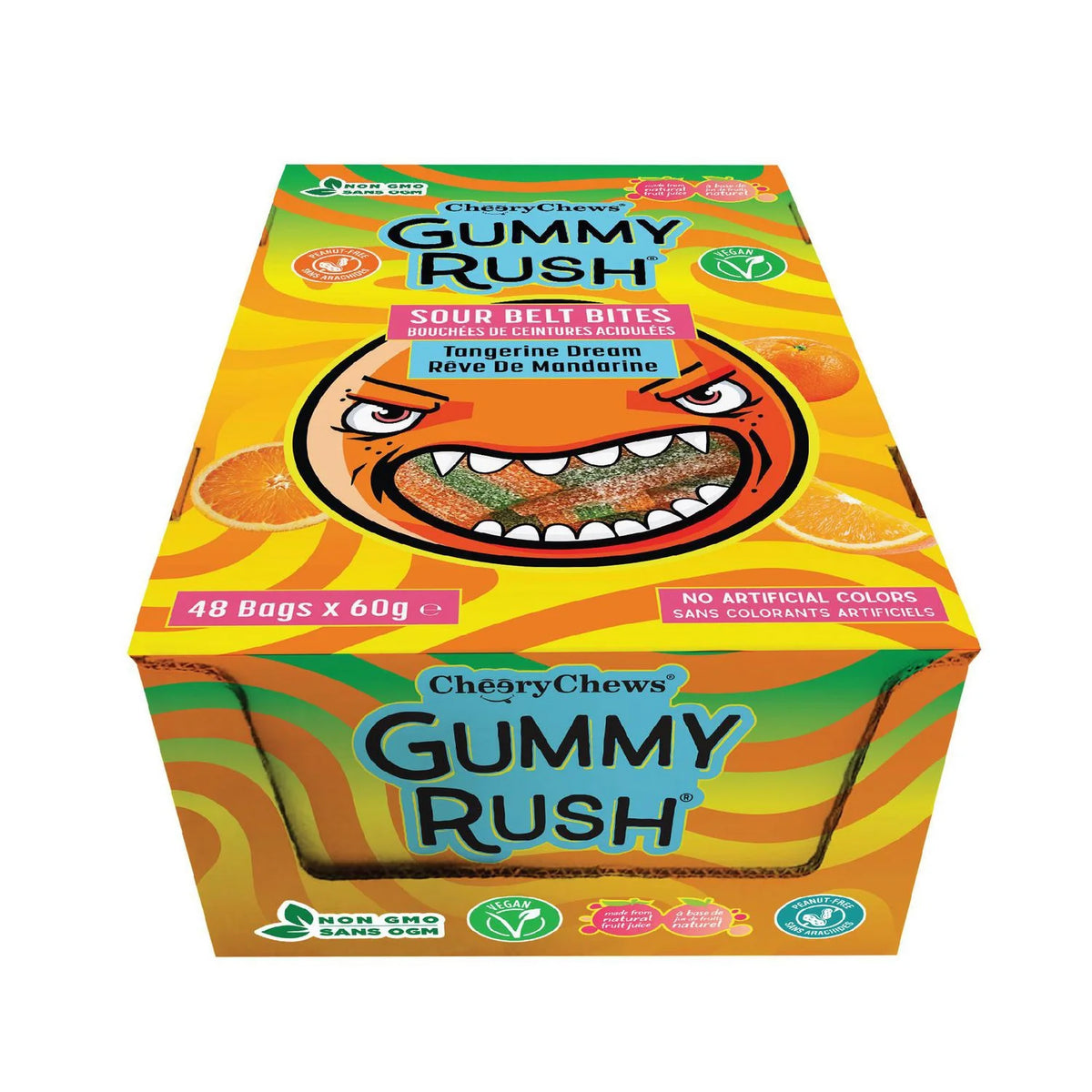 Gummy Rush Sour Belt Bites Tangerine Dreams, 60 g