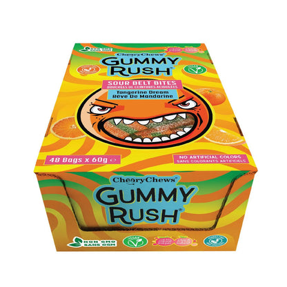 Gummy Rush Sour Belt Bites Tangerine Dreams, 60 g