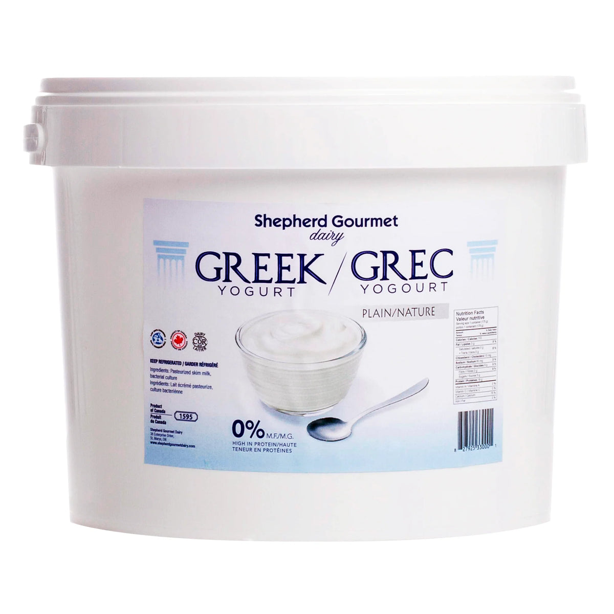 Shepherd Gourmet Dairy Plain Greek Yogurt, 3 kg