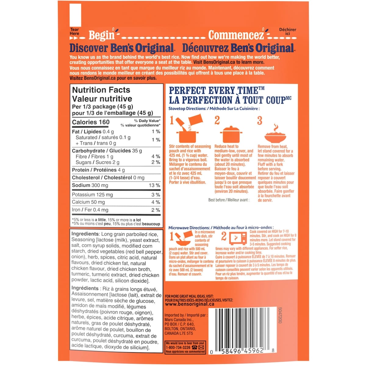Ben's Original Fast & Fancy Garden Vegetable Style Rice, 132 g