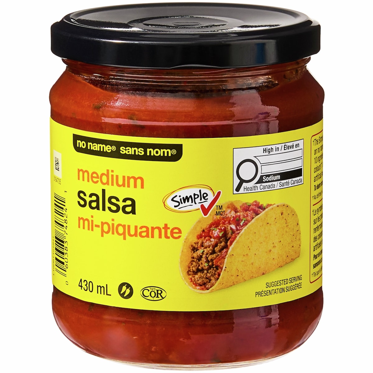 No Name Medium Salsa, 430 mL