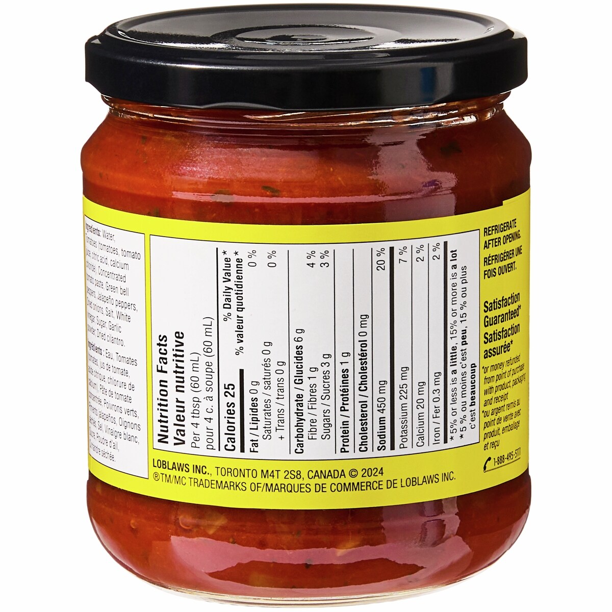 No Name Medium Salsa, 430 mL