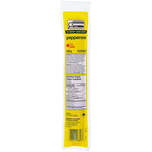No Name Smoked Pepperoni, 500 g