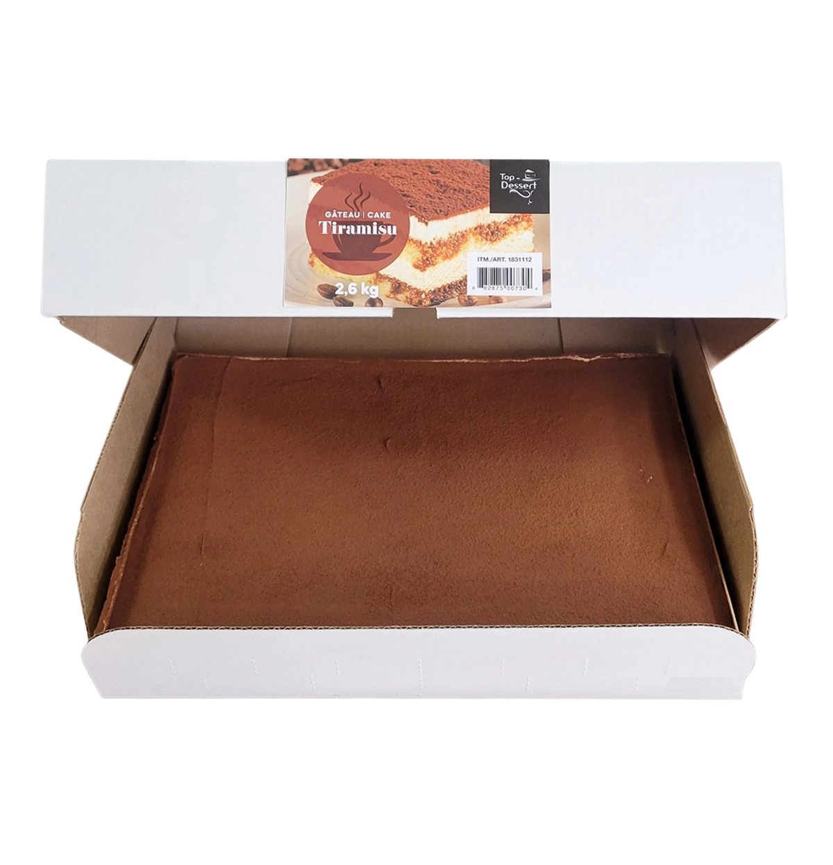 Top Dessert Frozen Tiramisu Sheet Cake, 2.6 kg