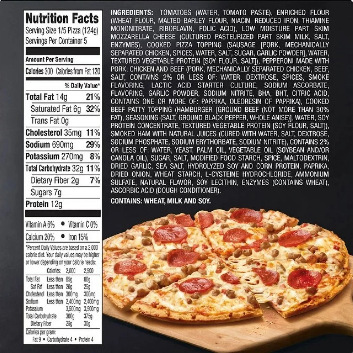 Red Baron Four Meat Classic Crust Frozen Pizza, 622 g