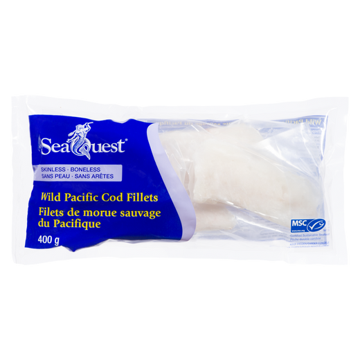 Seaquest Wild Pacific Cod Fillets, 400 g