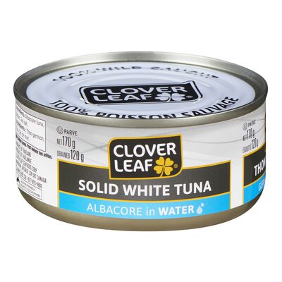 Clover Leaf Solid White Tuna in Water, 170 g