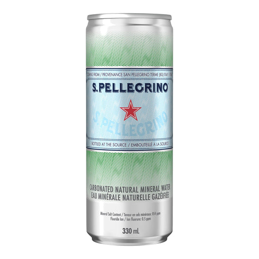 San Pellegrino Sparkling Mineral Water, 24 × 330 mL