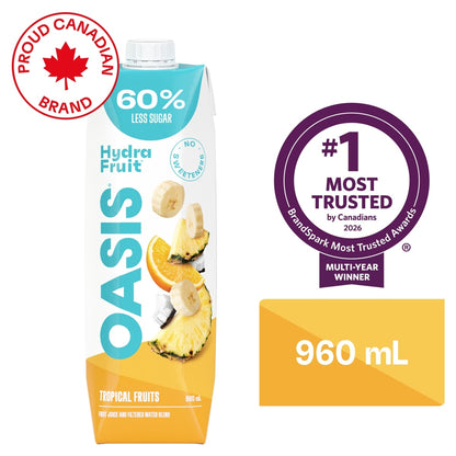 Oasis HydraFruit Tropical Fruits Beverage, 960 mL