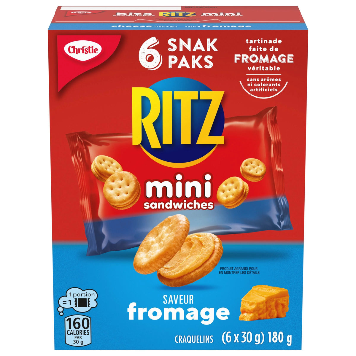 Ritz Bits Cheese Sandwich Crackers, 180 g