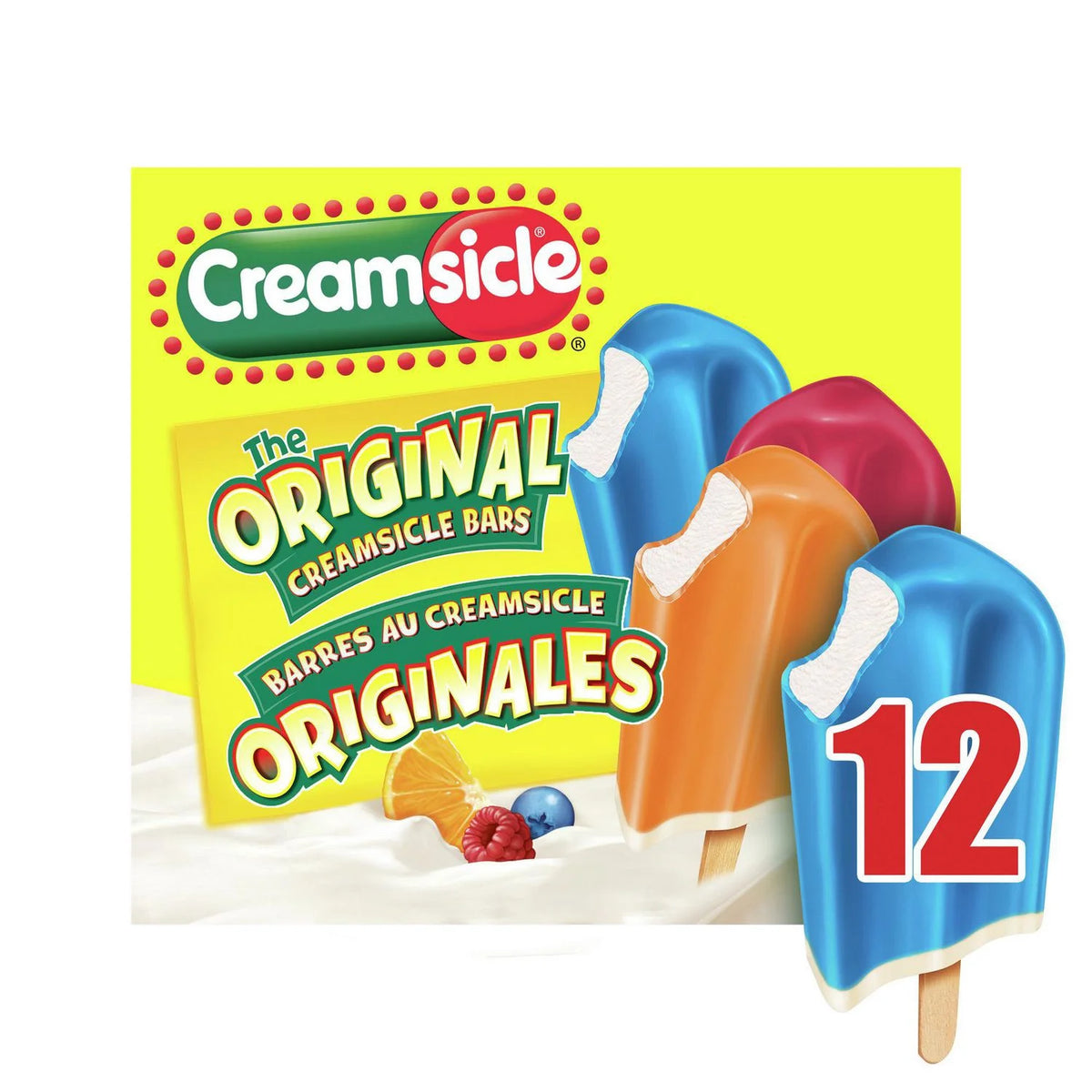 Popsicle Creamsicle Frozen Dessert Bars, 12 × 60 mL