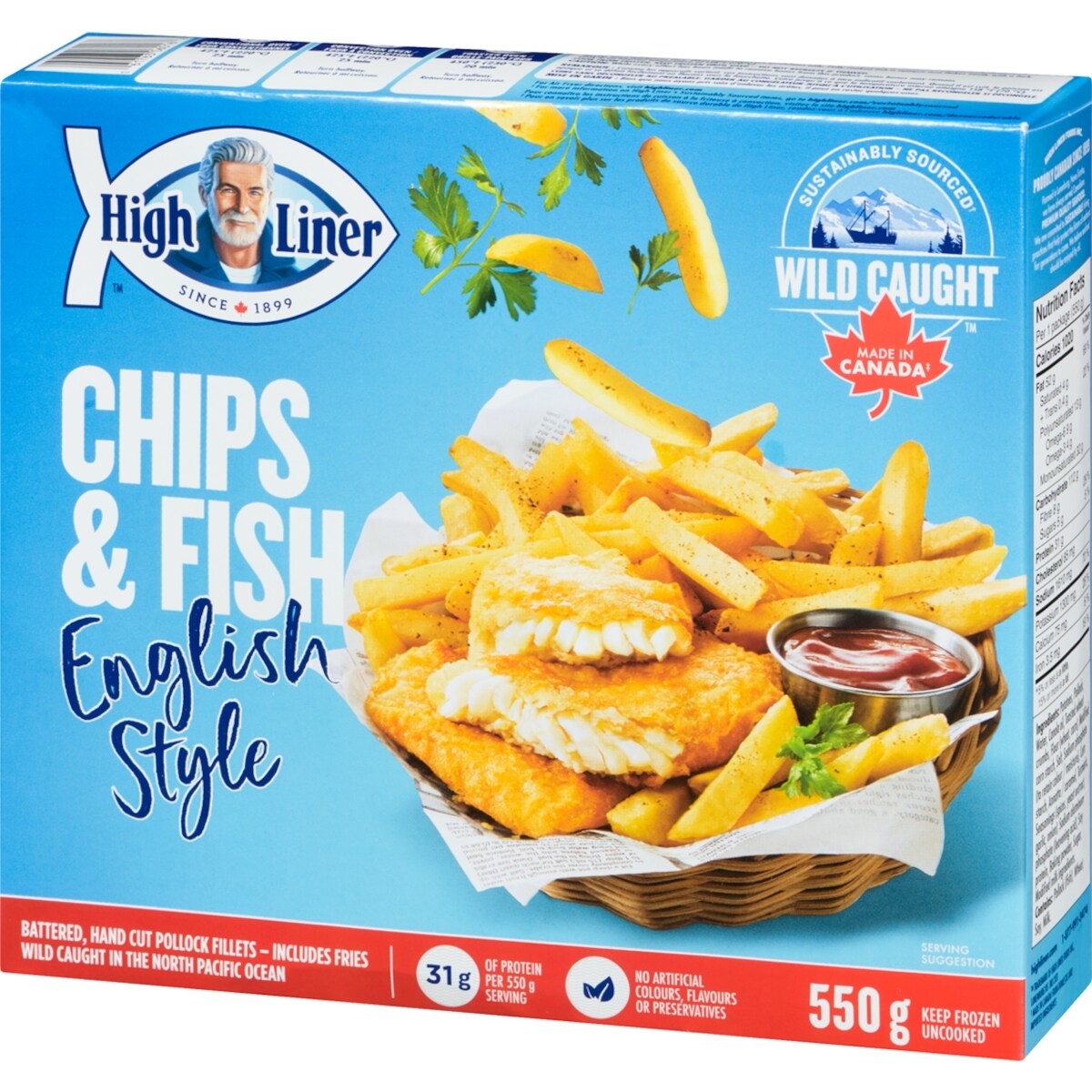 High Liner English Style Fish & Chips, 550 g