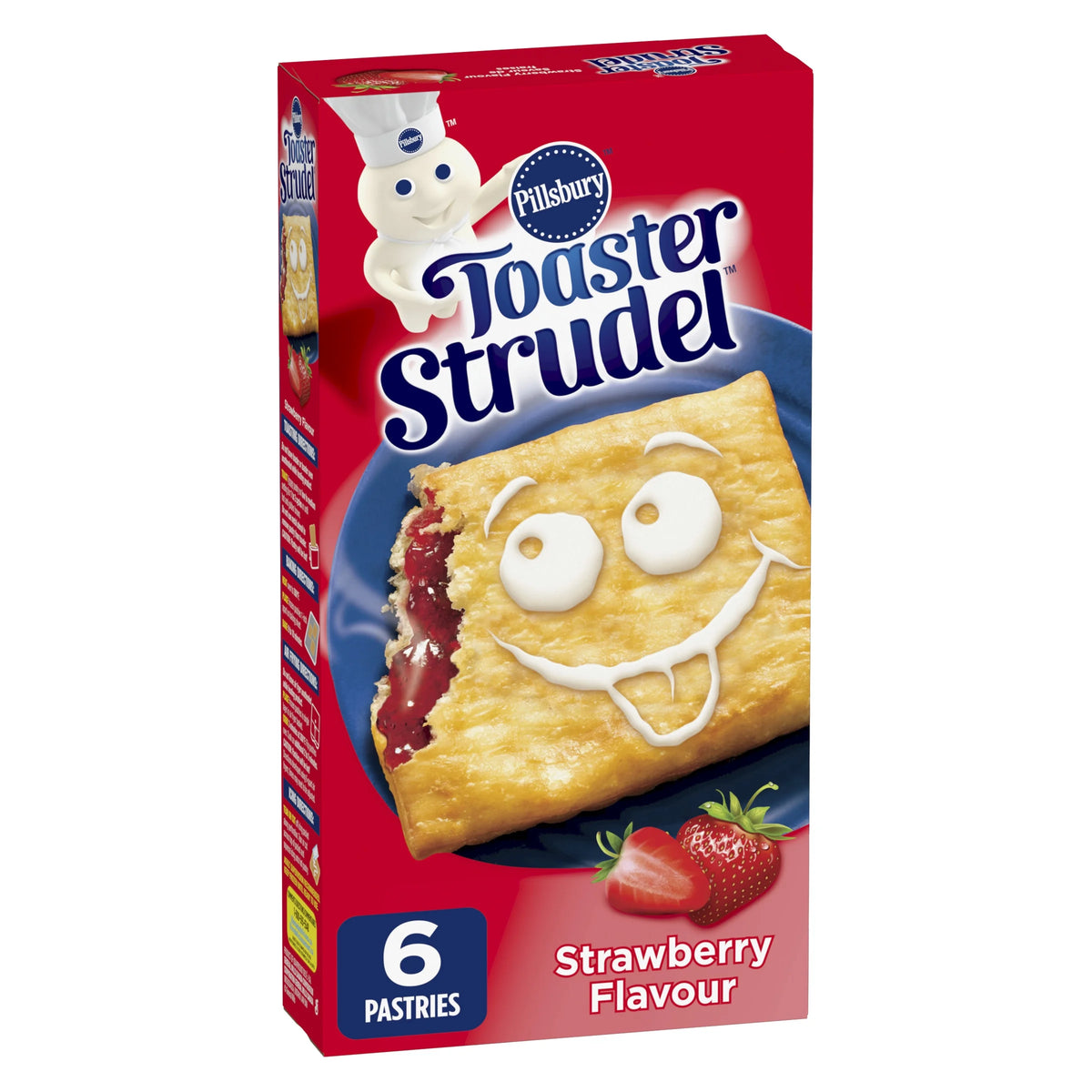 Pillsbury Toaster Strudel Pastries, Strawberry, 6 Pastries, 326 g